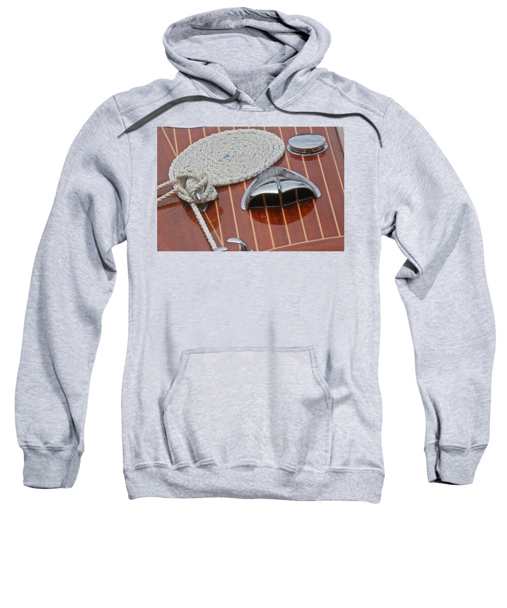Wooden Boat Sweatshirt featuring the photograph Riva Detail by Steven Lapkin