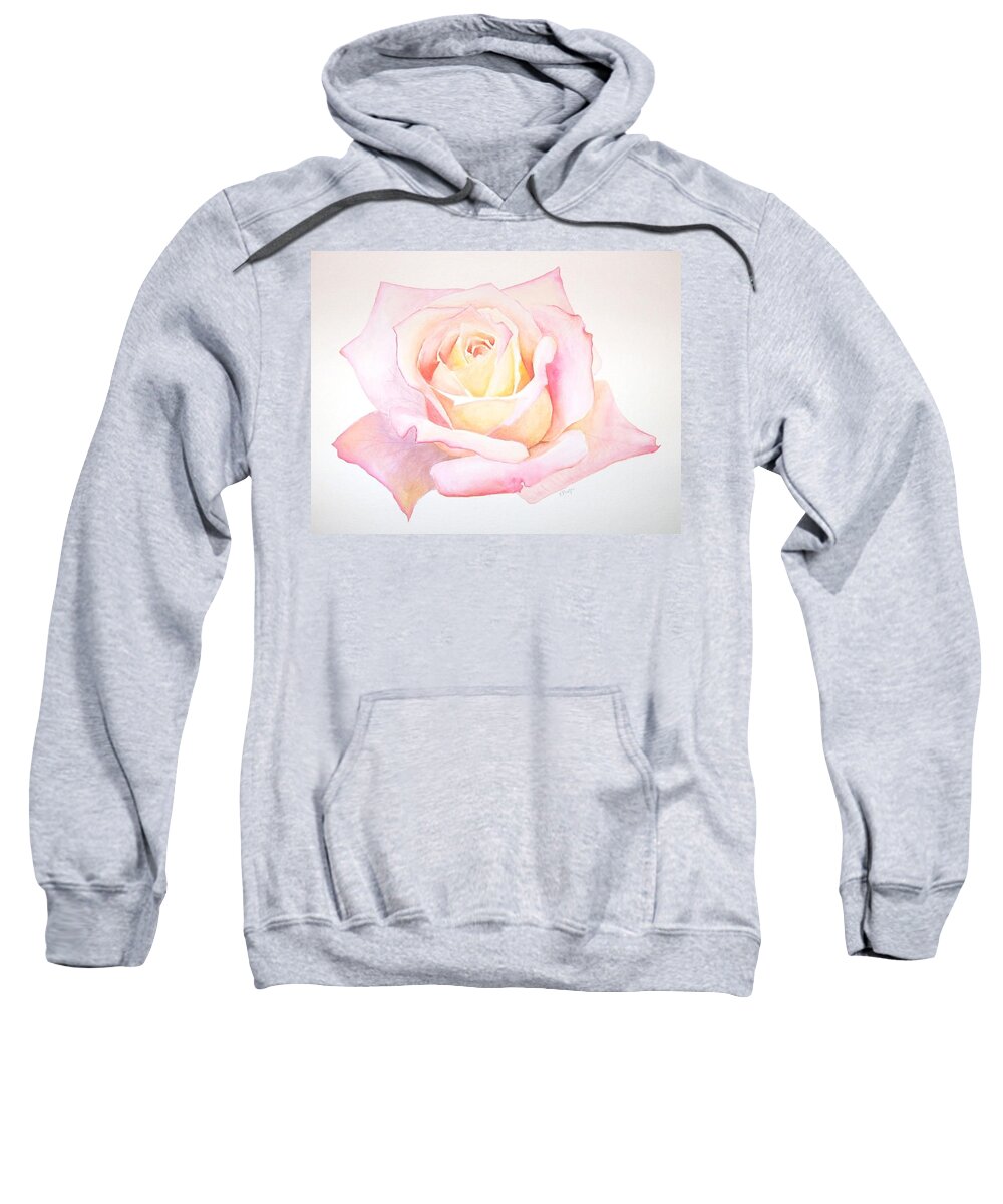 Realism Sweatshirt featuring the painting Rose by Emily Page