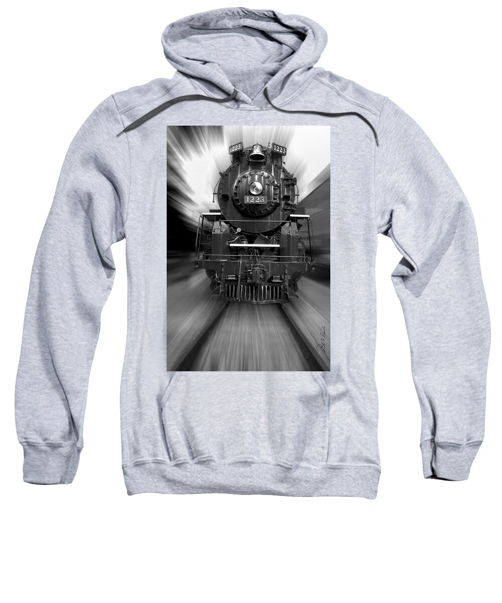 Photography Sweatshirt featuring the photograph Running the Rails by Frederic A Reinecke