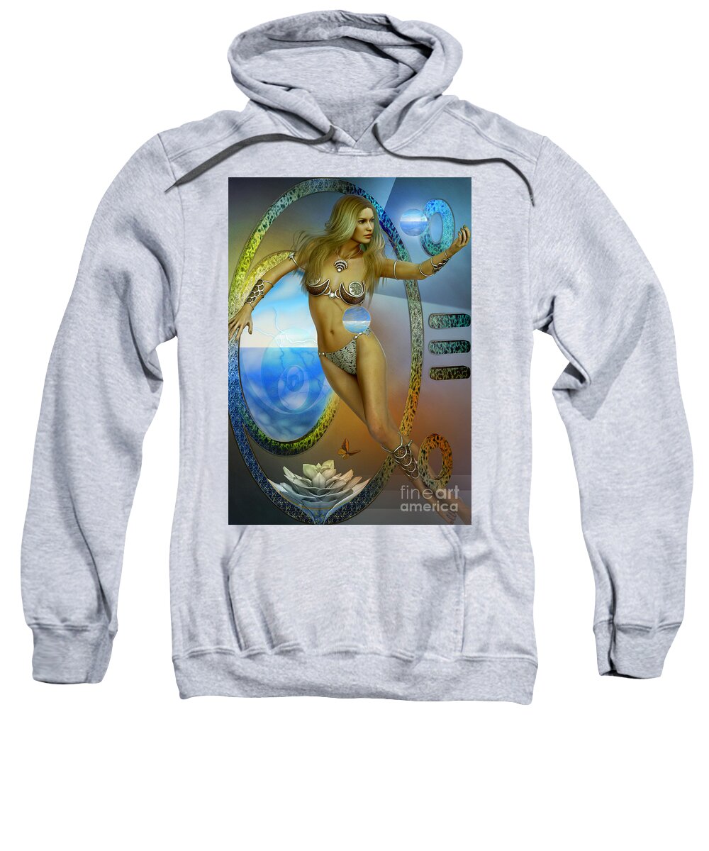  Sweatshirt featuring the digital art Sacred Feminine by Shadowlea Is