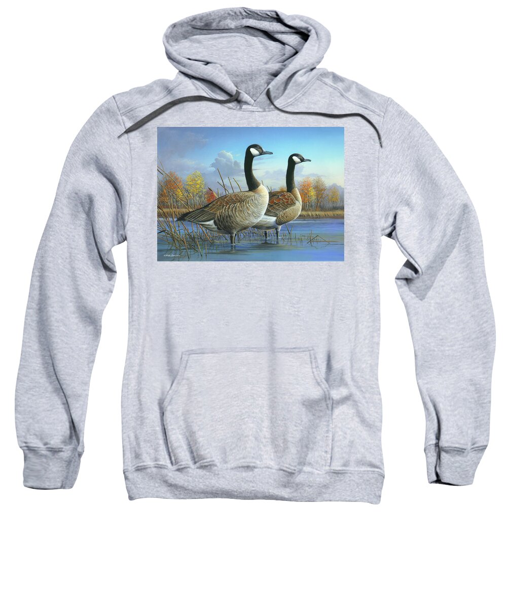 Canada Goose Sweatshirt featuring the painting Safe from Harm by Mike Brown