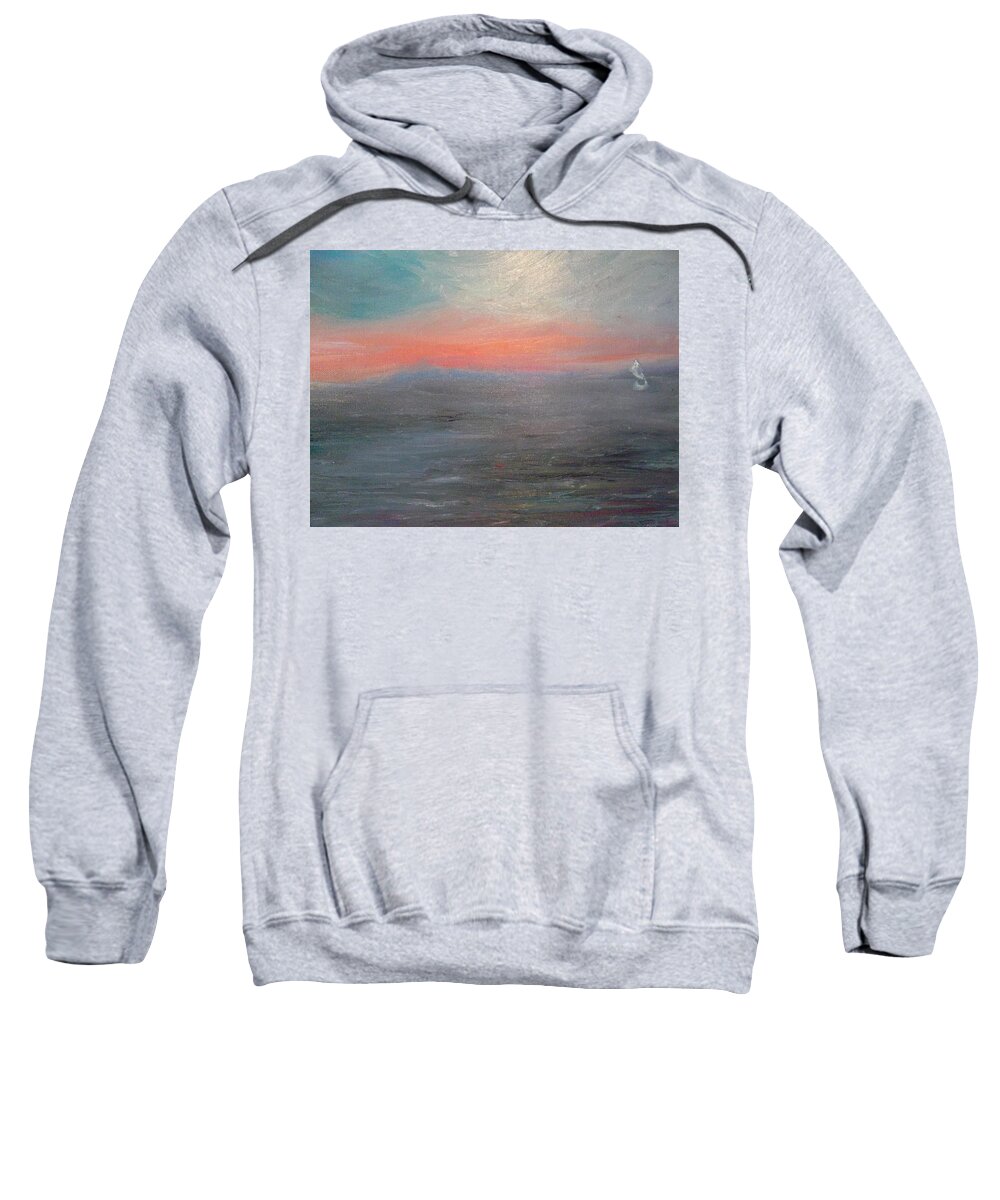Sea Sweatshirt featuring the painting Sail Away by Susan Esbensen