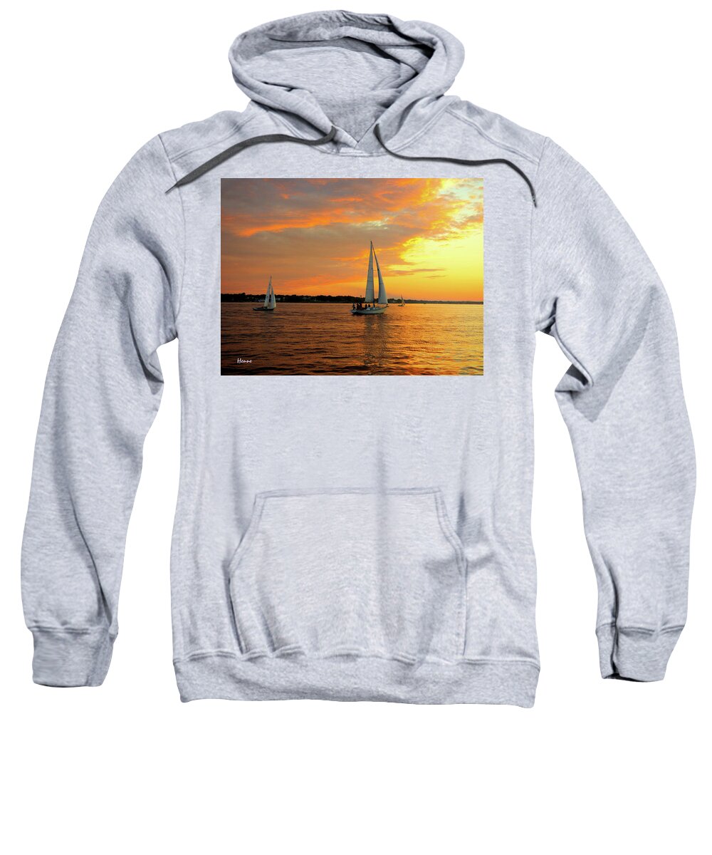 Sailboat Sweatshirt featuring the photograph Sailboat Parade by Robert Henne