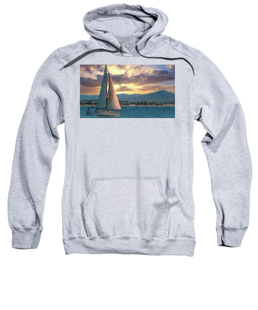 Sailing Sweatshirt featuring the photograph Sailing in San Diego by G Lamar Yancy