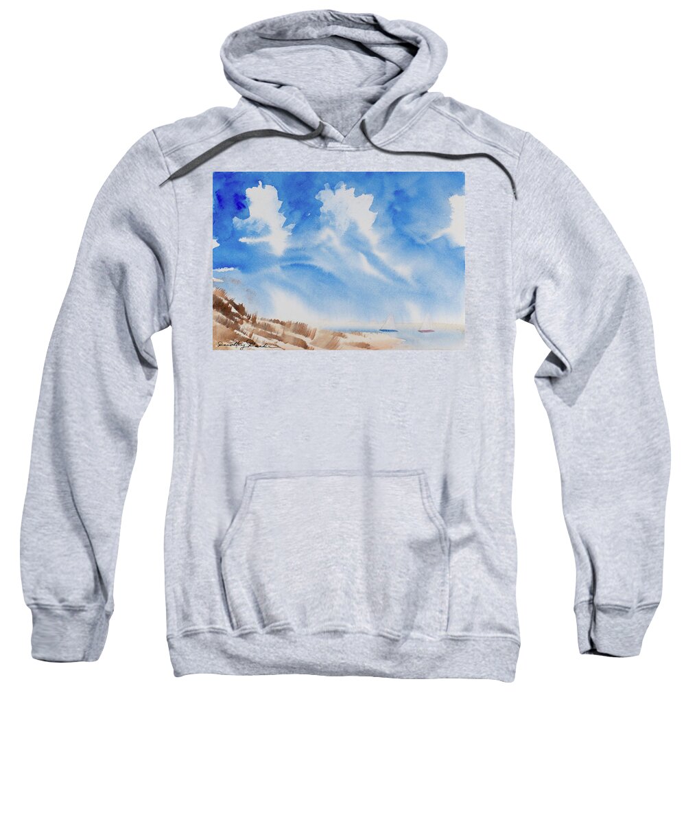 Afternoon Sweatshirt featuring the painting Fine Coastal Cruising by Dorothy Darden