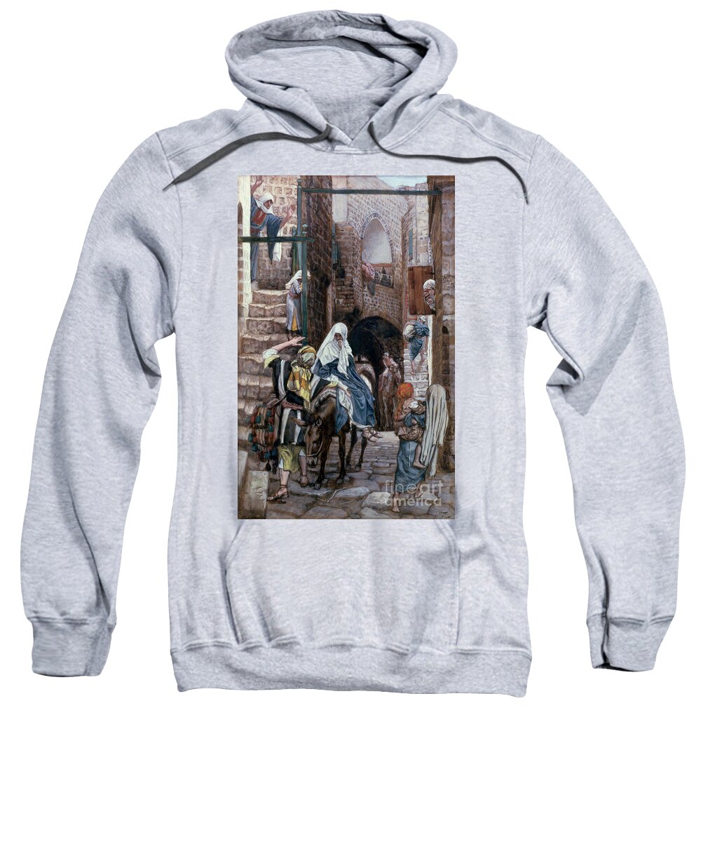 Joseph Sweatshirt featuring the painting Saint Joseph Seeks Lodging in Bethlehem by Tissot