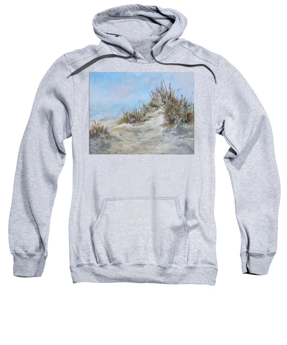 Landscape Sweatshirt featuring the painting Sand Dunes and Salty Air by Barbara O'Toole