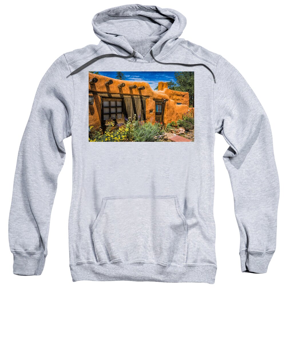 Adobe Sweatshirt featuring the photograph Santa Fe Classic by Paul LeSage