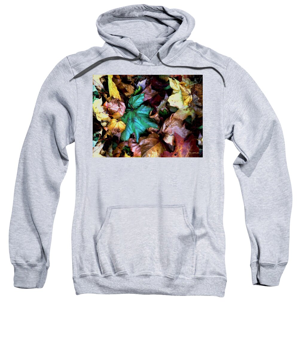 Autumn Sweatshirt featuring the painting Satin Leaves by RC DeWinter