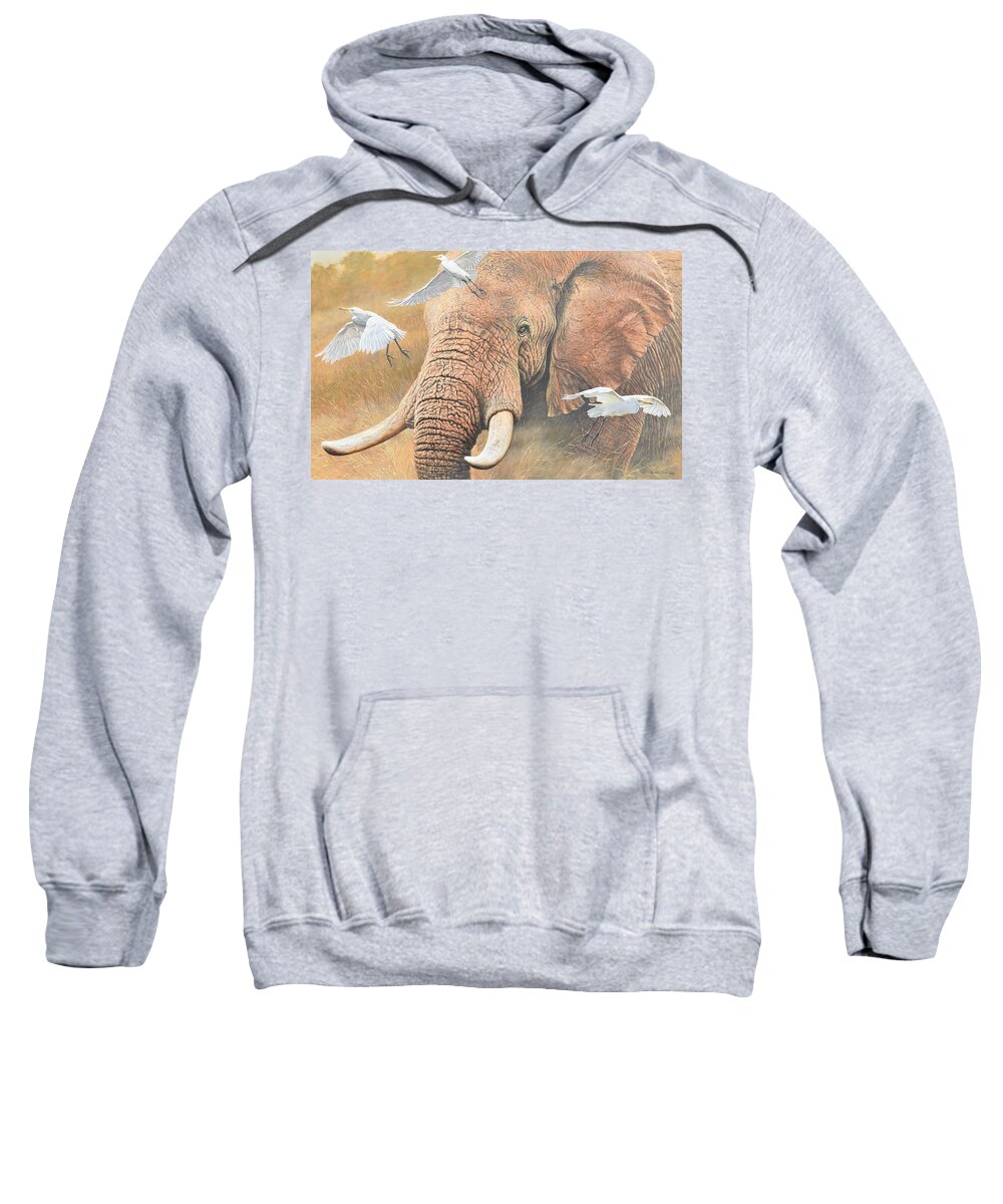  Sweatshirt featuring the painting Scatter by Alan M Hunt