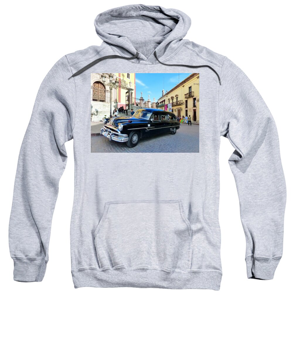Pontiac Sweatshirt featuring the photograph Funeral Car In Guanajuato by Rosanne Licciardi