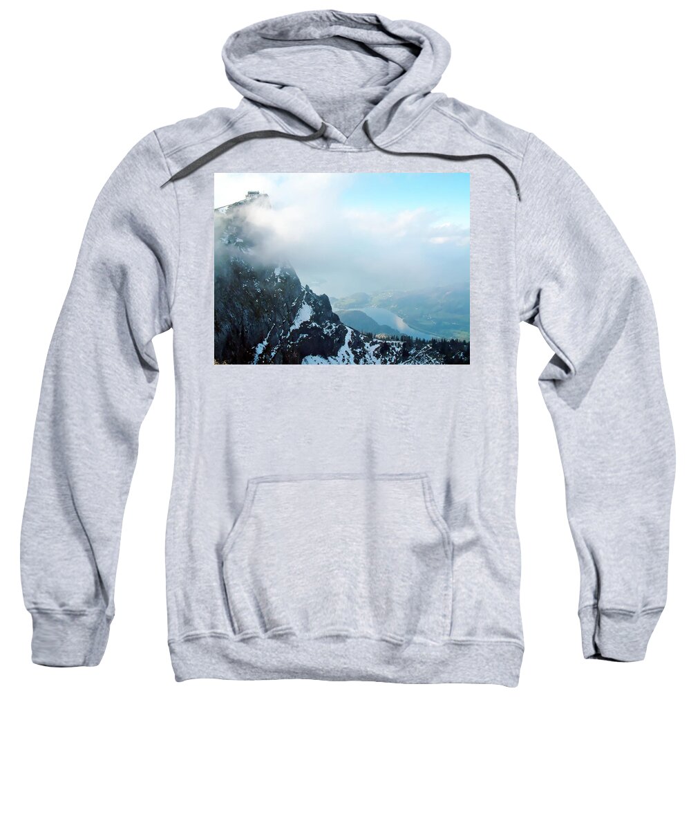 Europe Sweatshirt featuring the photograph Schafberg Cliff Face by Joseph Hendrix