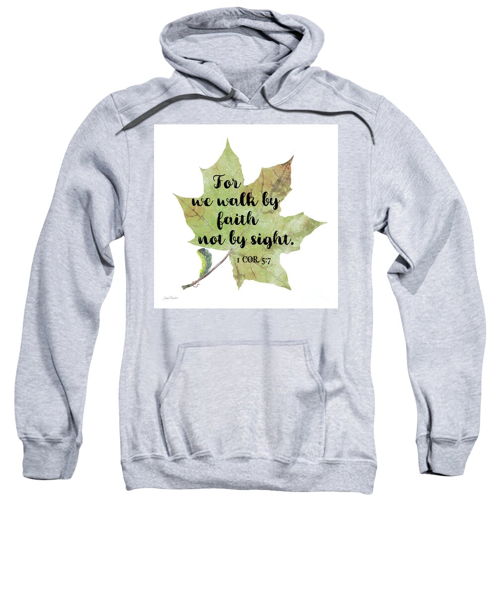 Leaf Sweatshirt featuring the digital art Scripture Leaf-A by Jean Plout