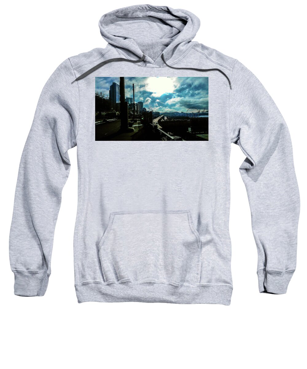 Seattle Sweatshirt featuring the photograph Sea Side, Seattle by D Justin Johns