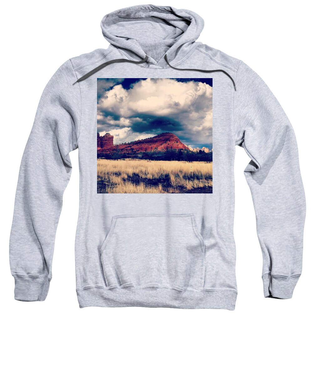 Arizona Sweatshirt featuring the photograph Sedona Storm by Michael Dean Shelton