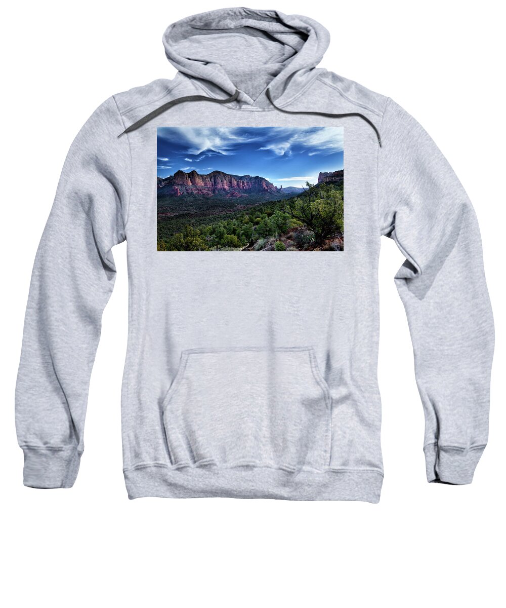 Sedona Desert Sweatshirt featuring the photograph Sedona Skyline by David Chasey