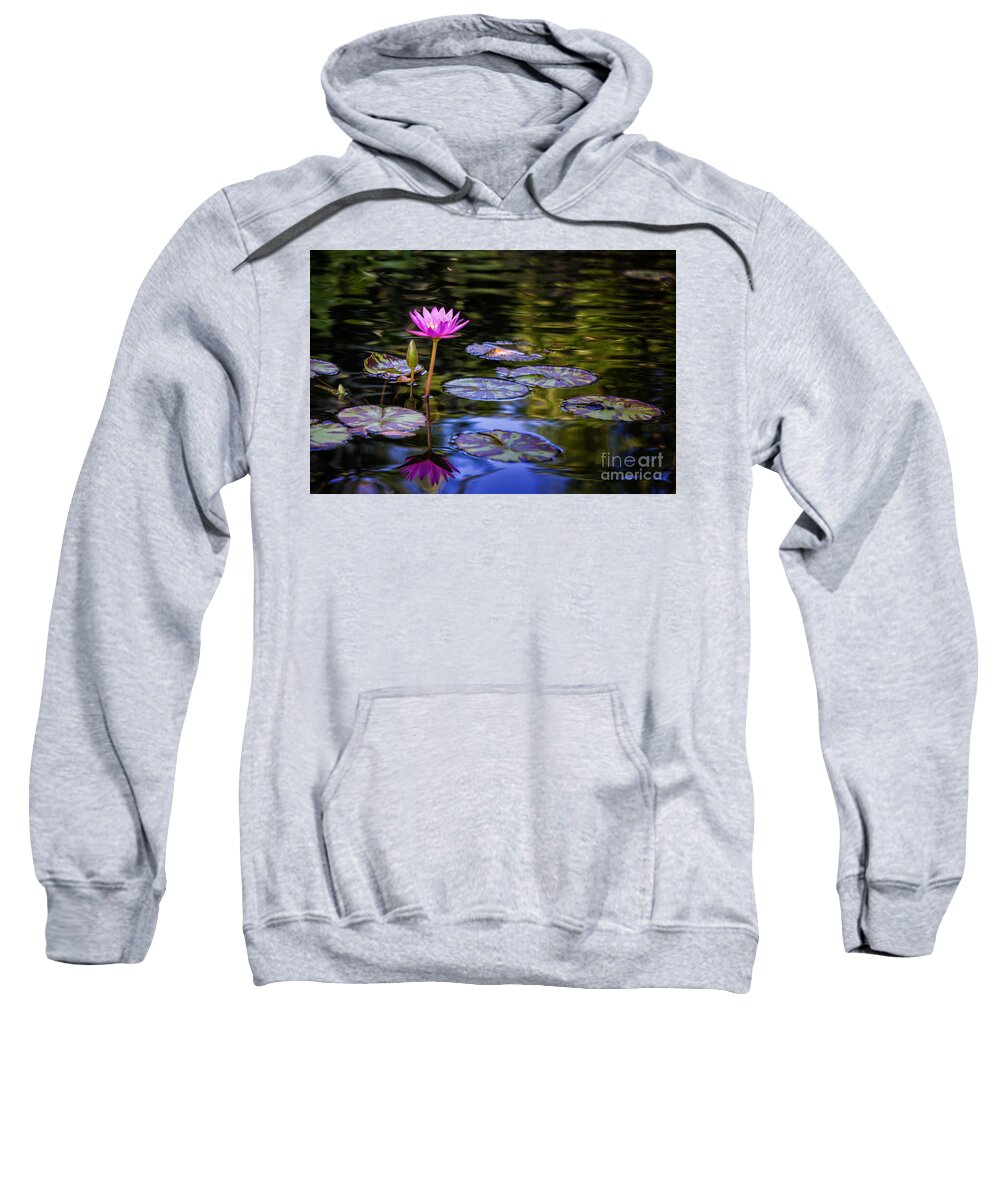 Water Lily Sweatshirt featuring the photograph Serenity by Louise Lindsay