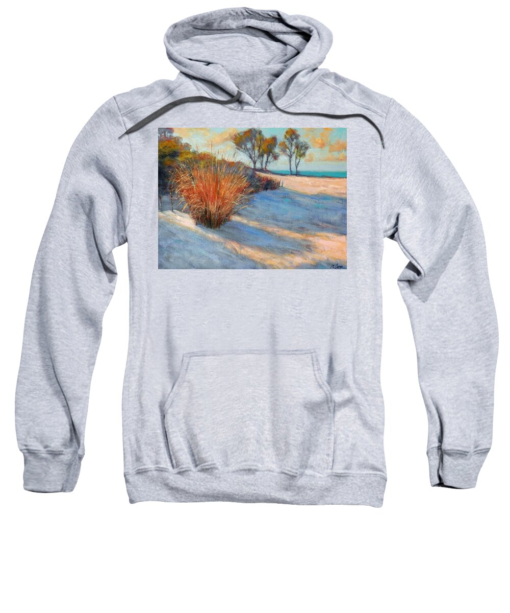 Impressionist Sweatshirt featuring the painting Shadows on the Sand by Michael Camp