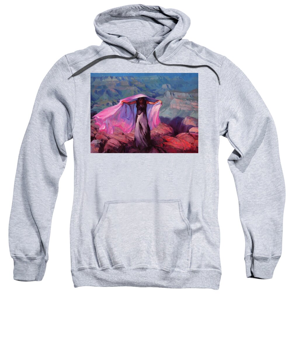 Dancer Sweatshirt featuring the painting She Danced by the Light of the Moon by Steve Henderson