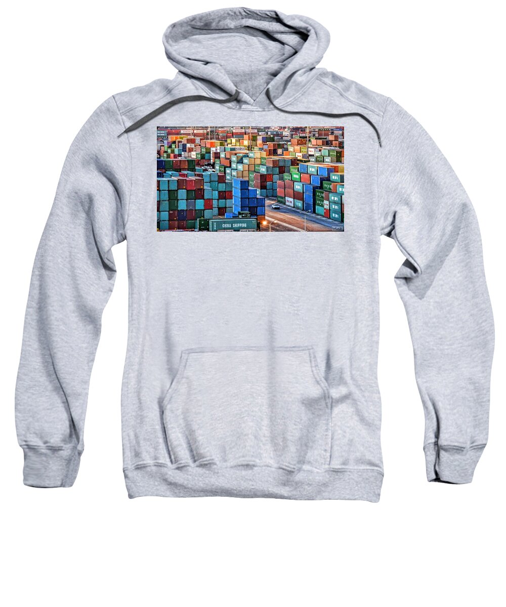 Shipping Containers La Sweatshirt featuring the photograph Ship it by Wendell Ward