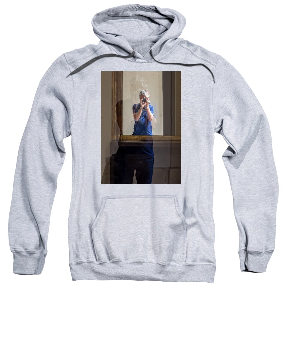 Mirror Image Sweatshirt featuring the photograph Shooting the Photographer by Gary Karlsen