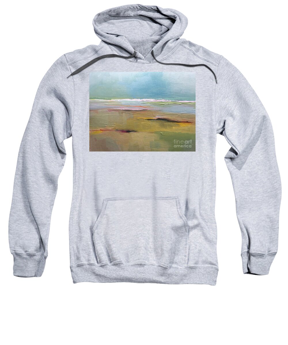 Landscape Sweatshirt featuring the painting Shoreline by Michelle Abrams