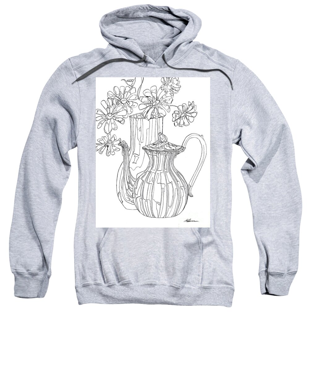 Ink Sweatshirt featuring the painting Silver legacy by Anita Thomas
