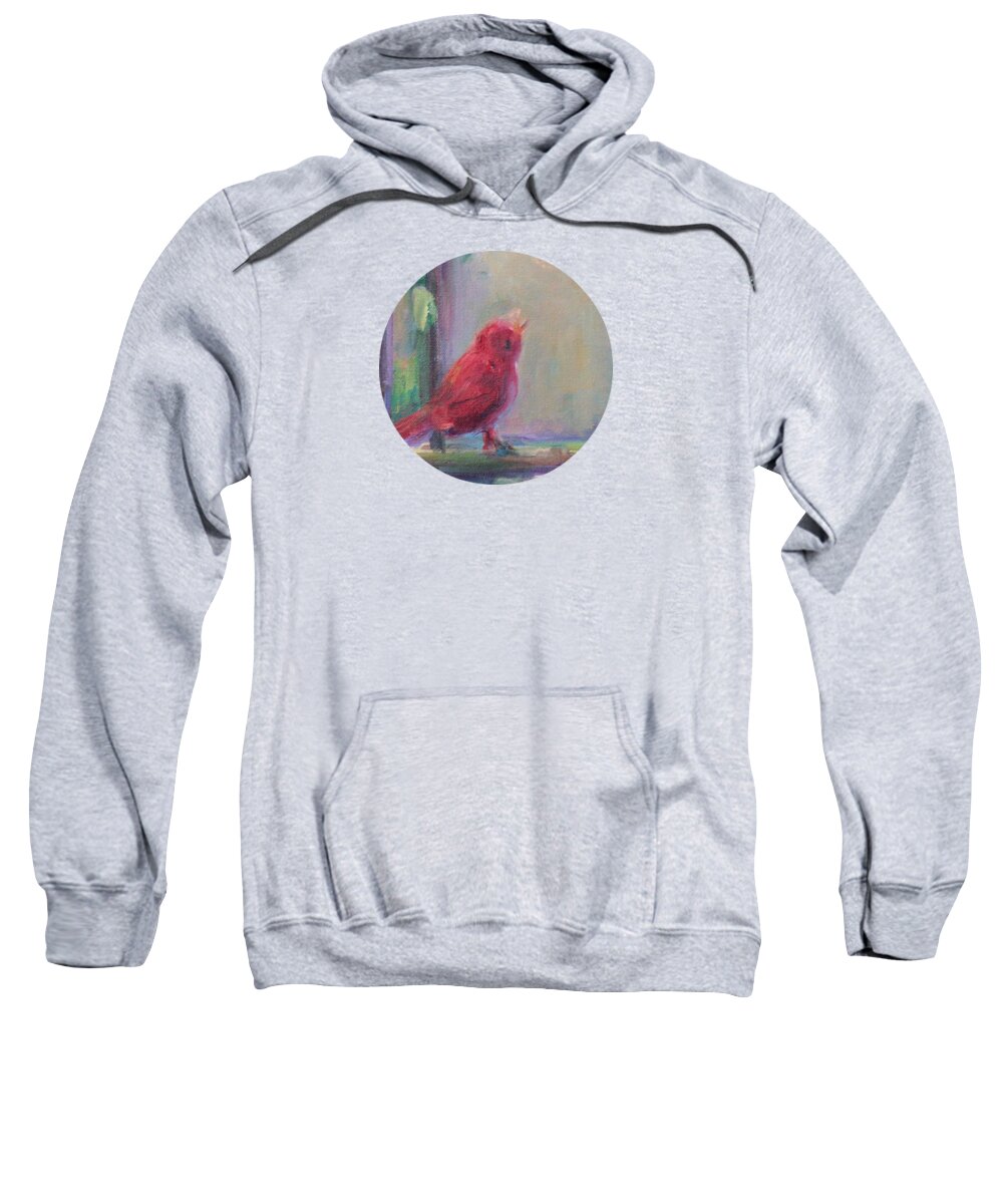 Bird Art Sweatshirt featuring the painting Sing Little Bird by Mary Wolf