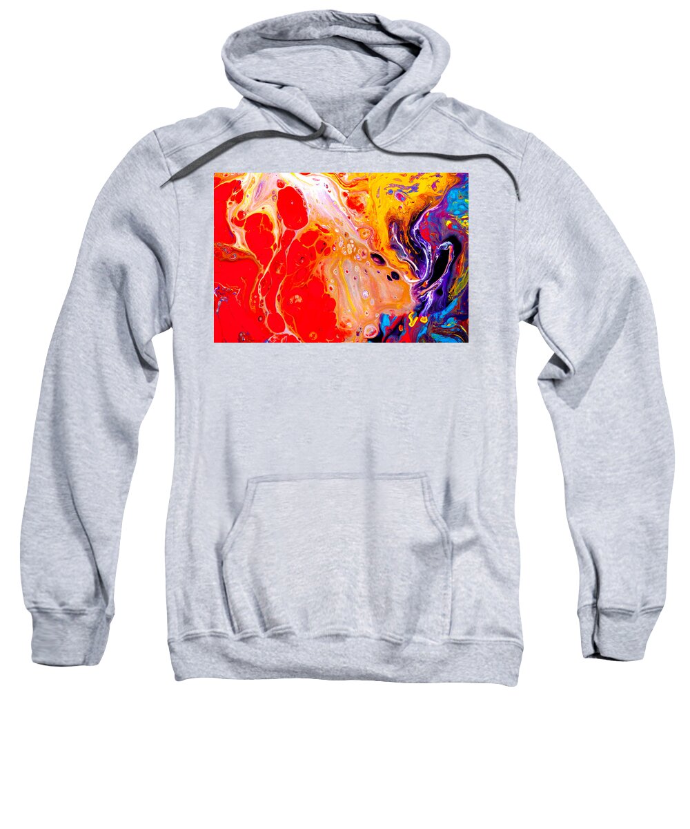 Abstract Sweatshirt featuring the painting Singer - Colorful Abstract Painting by Modern Abstract