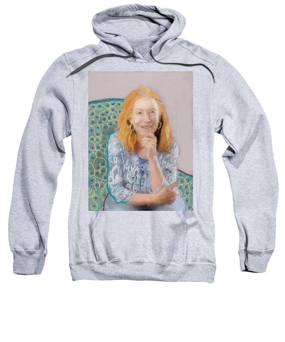 Red Head. Beautiful Lady Sweatshirt featuring the painting Sister Mya by Craig Nelson