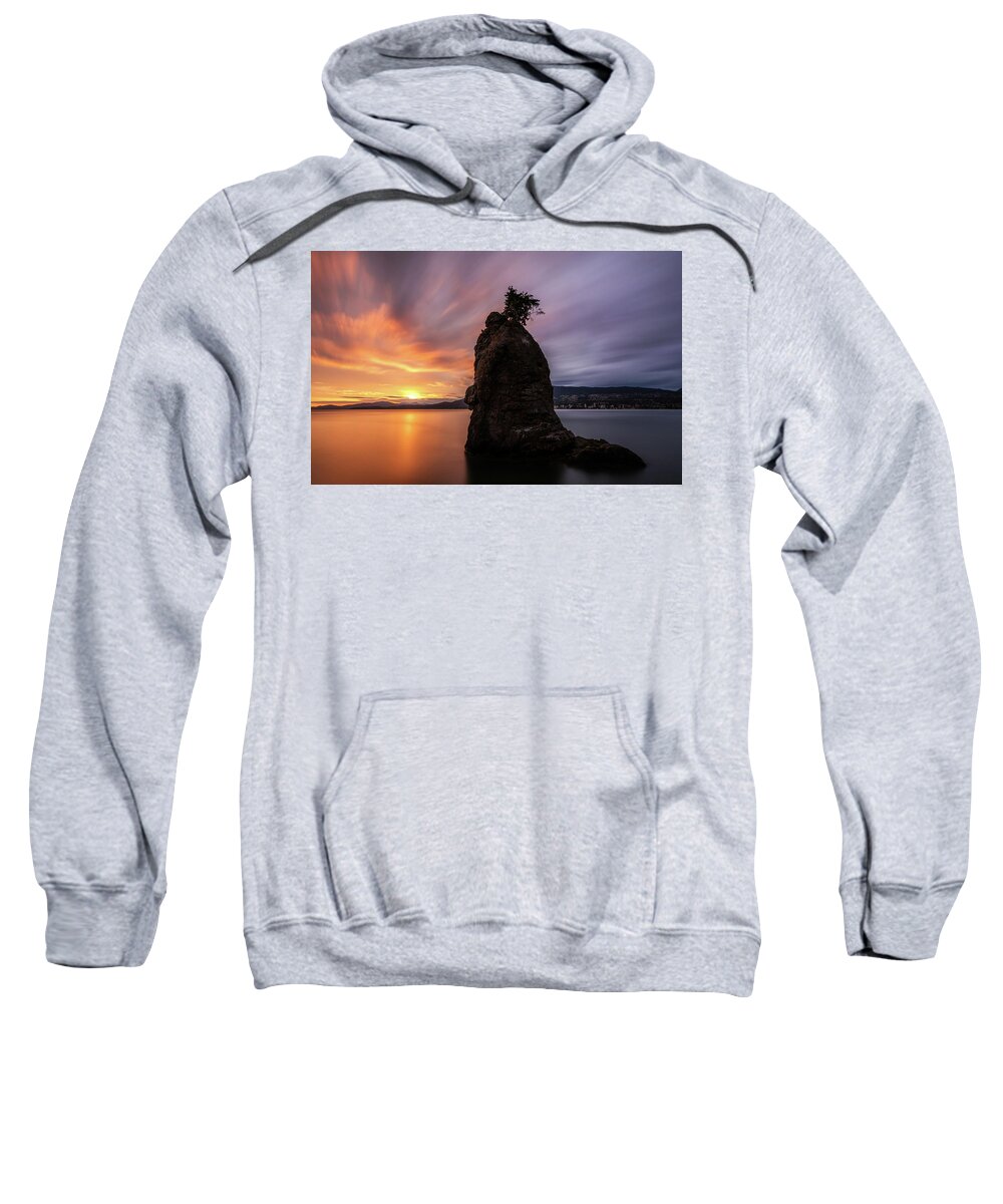 Vancouver Sweatshirt featuring the photograph Siwash Rock Sunset Vancouver by Pierre Leclerc Photography