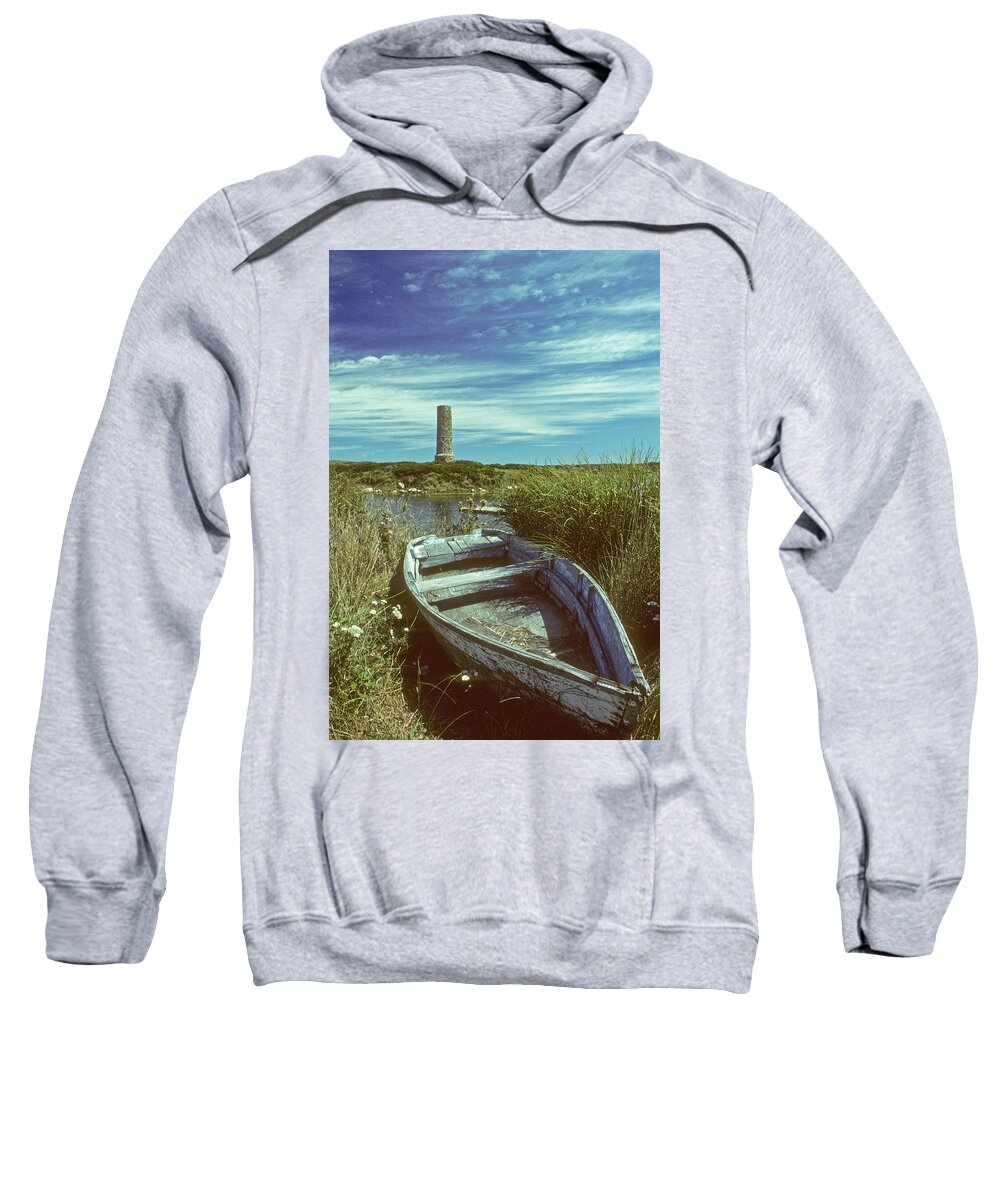 Cuttyhunk Island Sweatshirt featuring the photograph Skiff at Westend Pond by Nautical Chartworks