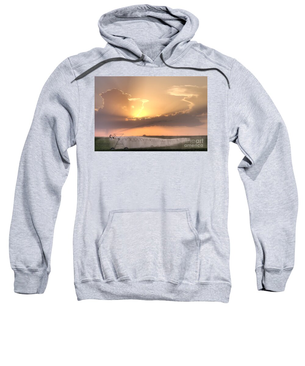 Prairie Sunset Sweatshirt featuring the photograph Sky and Water by Art Whitton