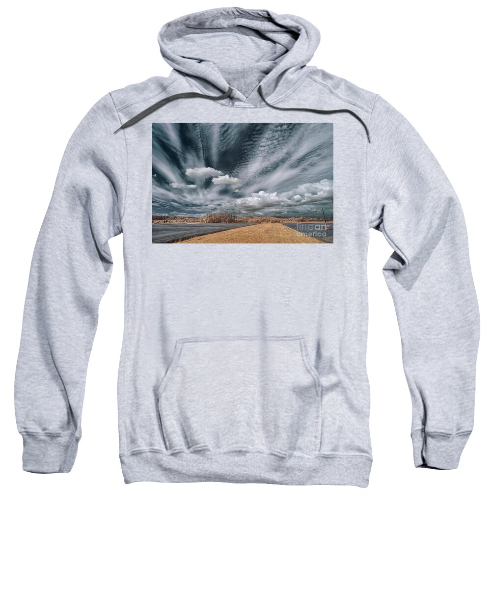 Big Sky Sweatshirt featuring the photograph Sky Over Vihre by Norman Gabitzsch