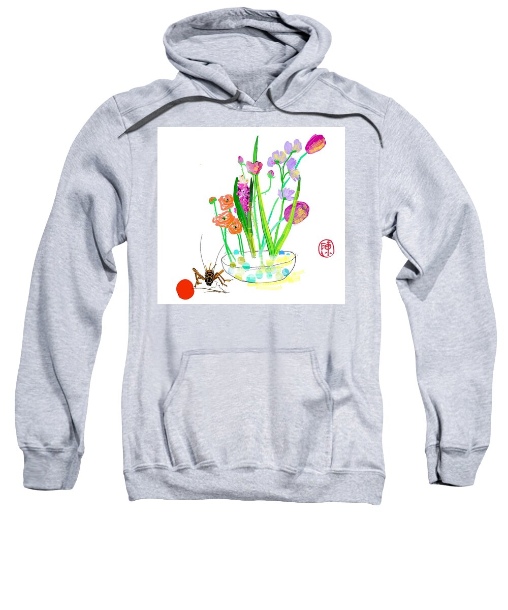 Botanical. Flower. Bouquet Sweatshirt featuring the digital art Smile For Spring by Debbi Saccomanno Chan