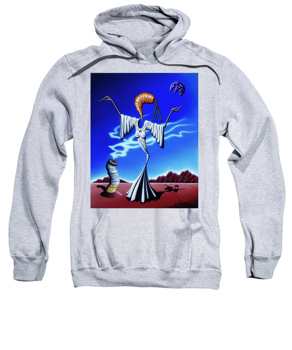  Sweatshirt featuring the painting Smoke Dance by Paxton Mobley