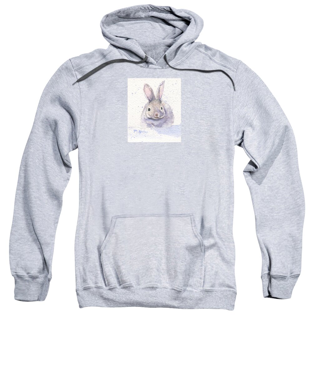 Bunny Sweatshirt featuring the painting Snow Bunny by Marsha Karle