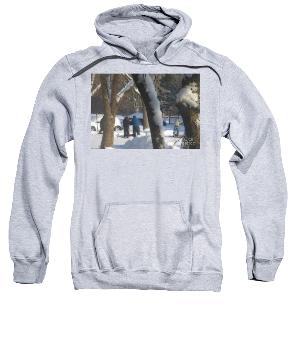 Photography Sweatshirt featuring the photograph Snow Days by Kathie Chicoine