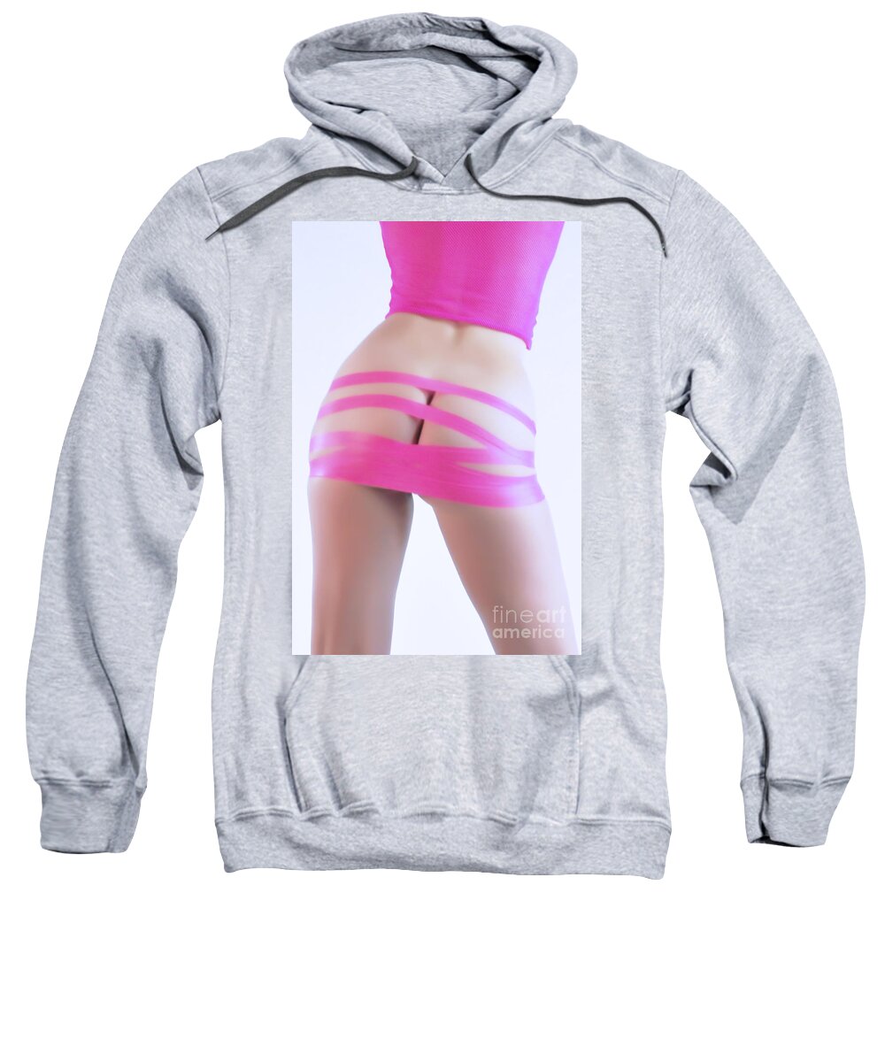 Fetish Photographs Sweatshirt featuring the photograph Soft pink tape by Robert WK Clark