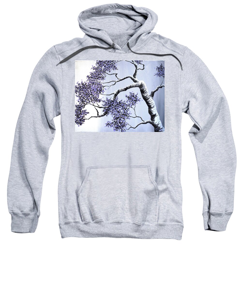 Purple Tree Sweatshirt featuring the painting Solace by Emily Page