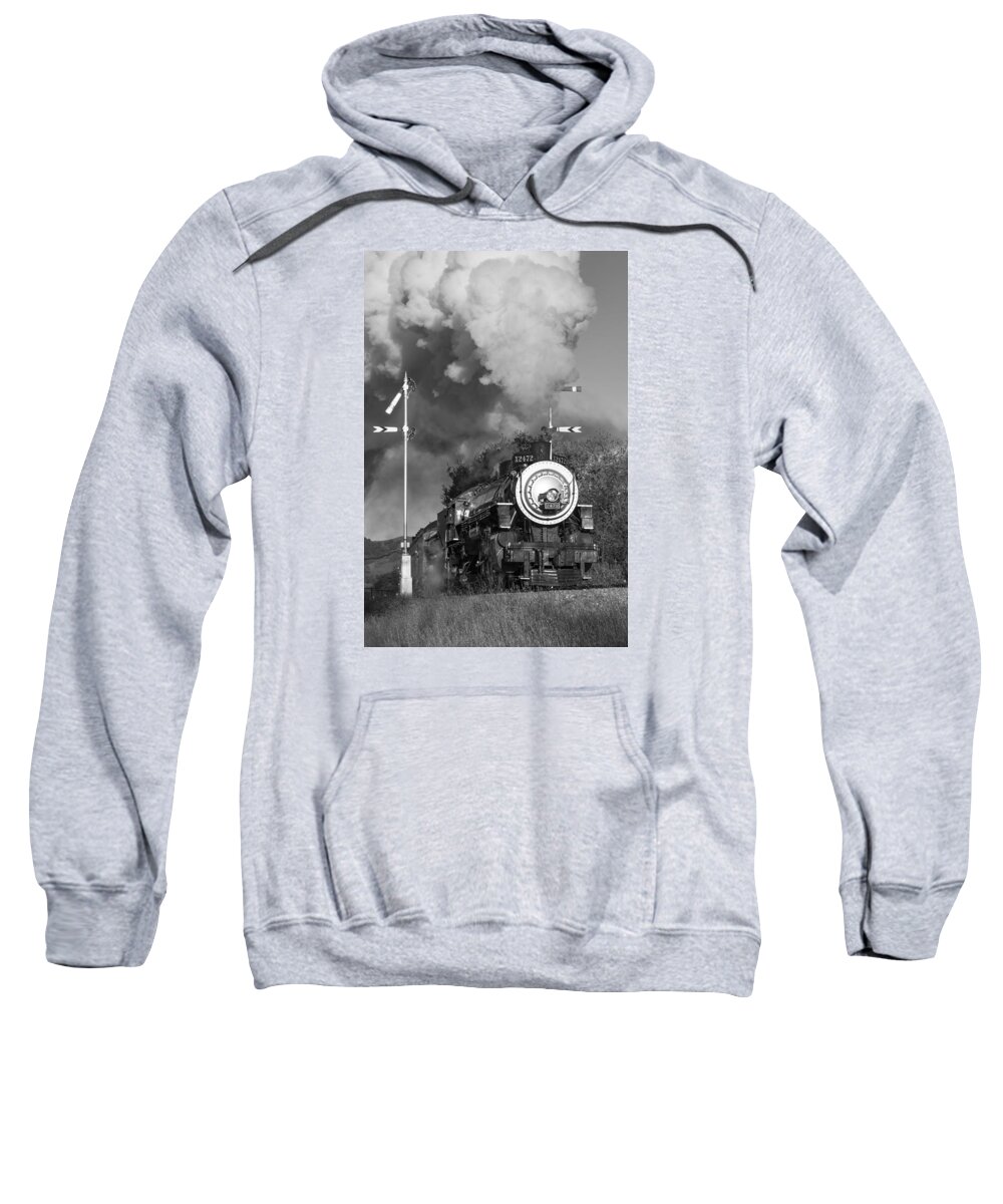 Railroad Sweatshirt featuring the photograph Southern Pacific 2472 Steam by Rick Pisio