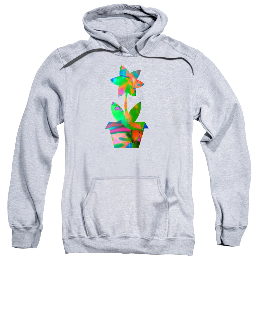 Flower Sweatshirt featuring the digital art Spring Fever by Rachel Hannah