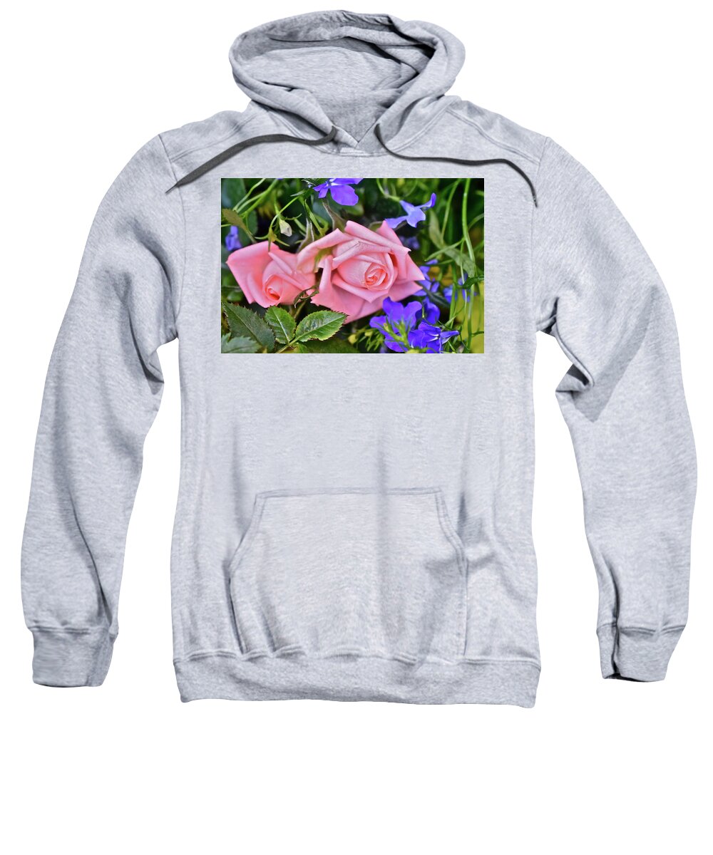 Roses Sweatshirt featuring the photograph Spring Show 17 Miniature Roses by Janis Senungetuk