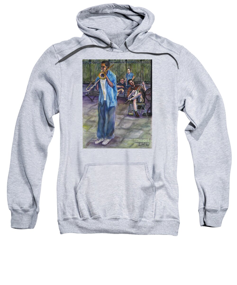 New Orleans Sweatshirt featuring the painting Square Slide by Beverly Boulet