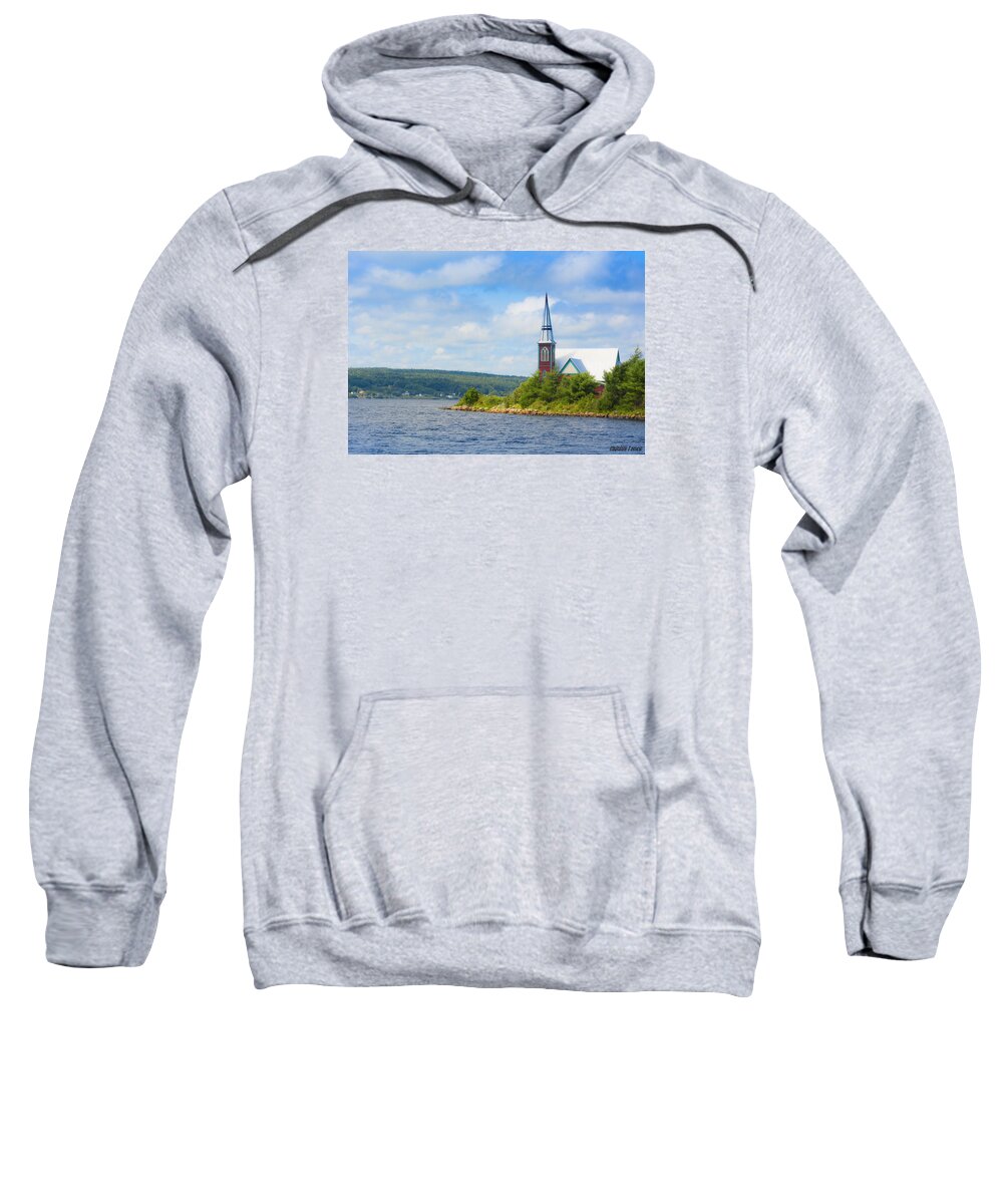 Lahave Sweatshirt featuring the photograph St Marks in Middle LaHave Nova Scotia by Ken Morris
