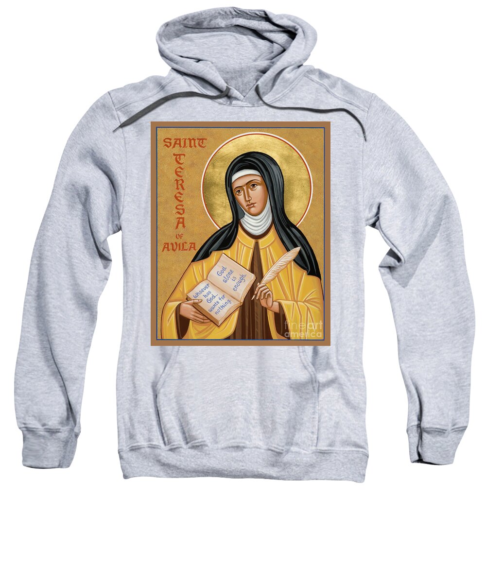 St. Teresa Of Avila Sweatshirt featuring the painting St. Teresa of Avila - JCTOV by Joan Cole