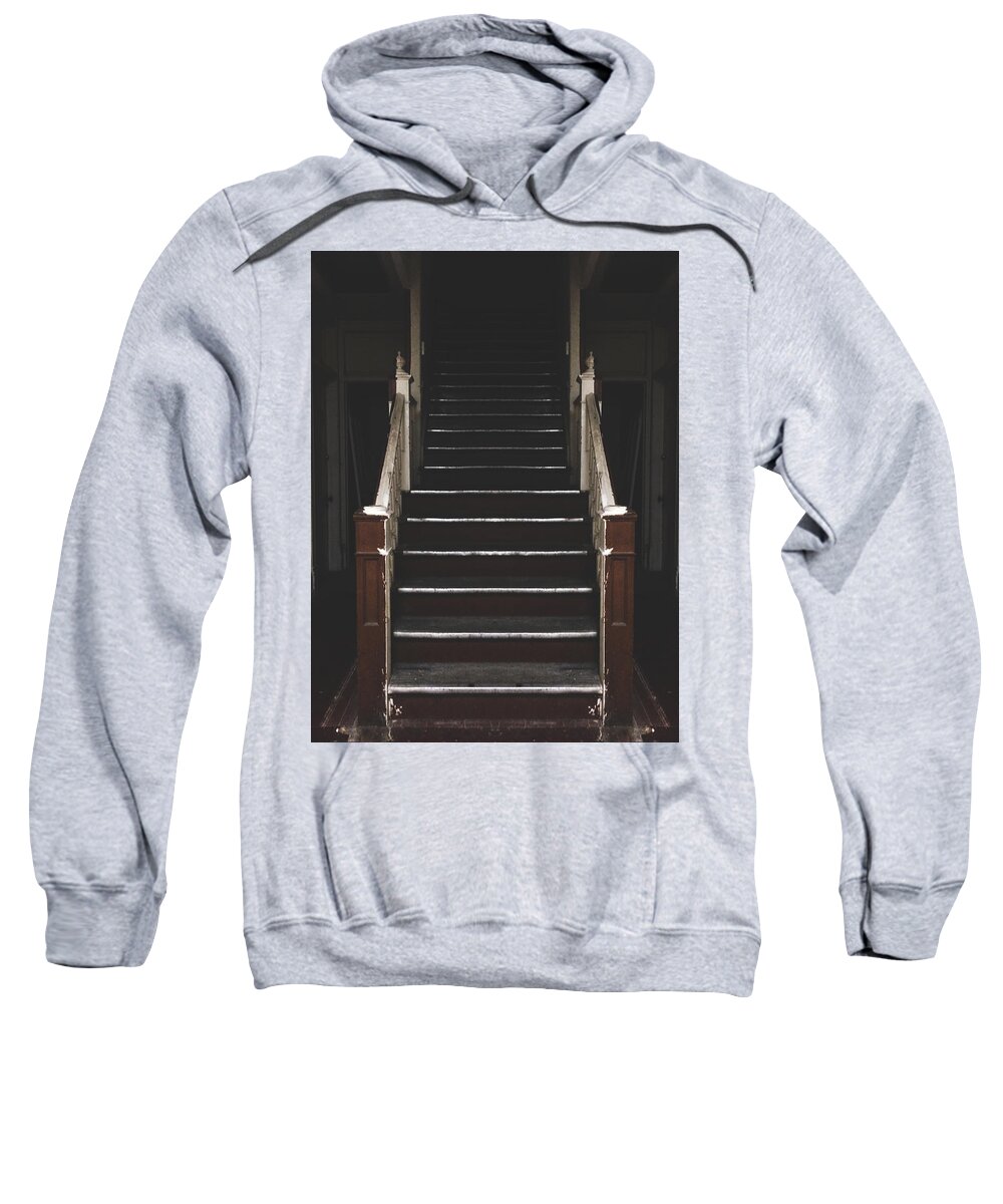 Scary Sweatshirt featuring the photograph Stairway to Spooks by Annie Walczyk
