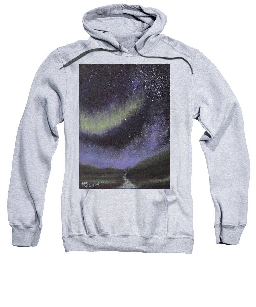 Star Sweatshirt featuring the painting Star Path by Dan Wagner