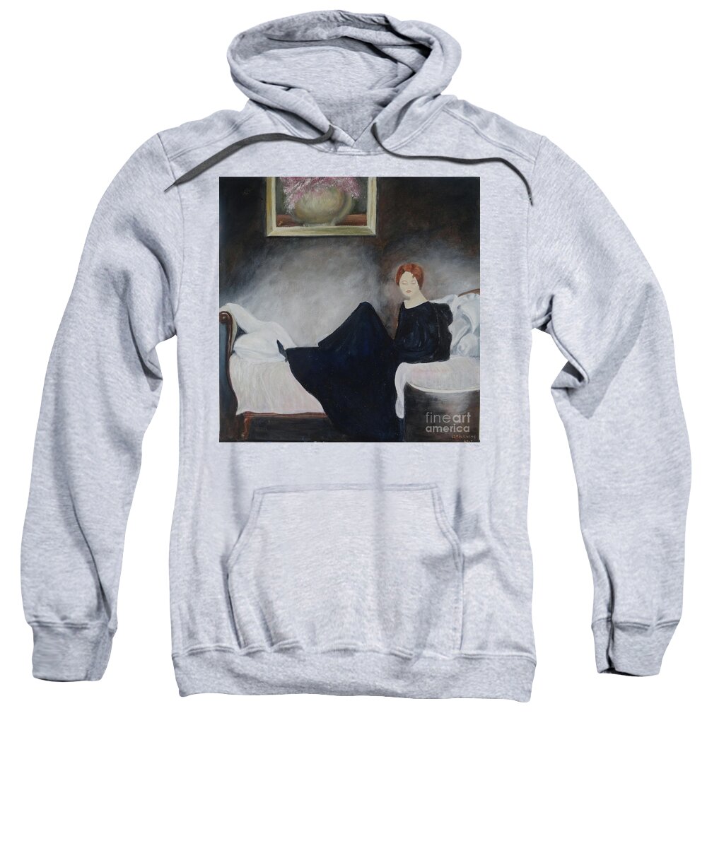 Impressionism Sweatshirt featuring the painting Stillness Of Being by Lyric Lucas