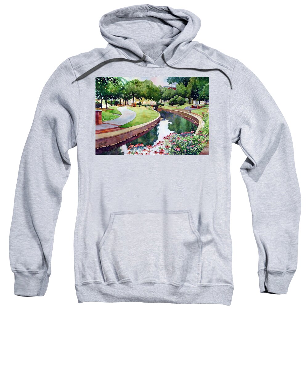 Nature Sweatshirt featuring the painting Stillwaters by Mick Williams